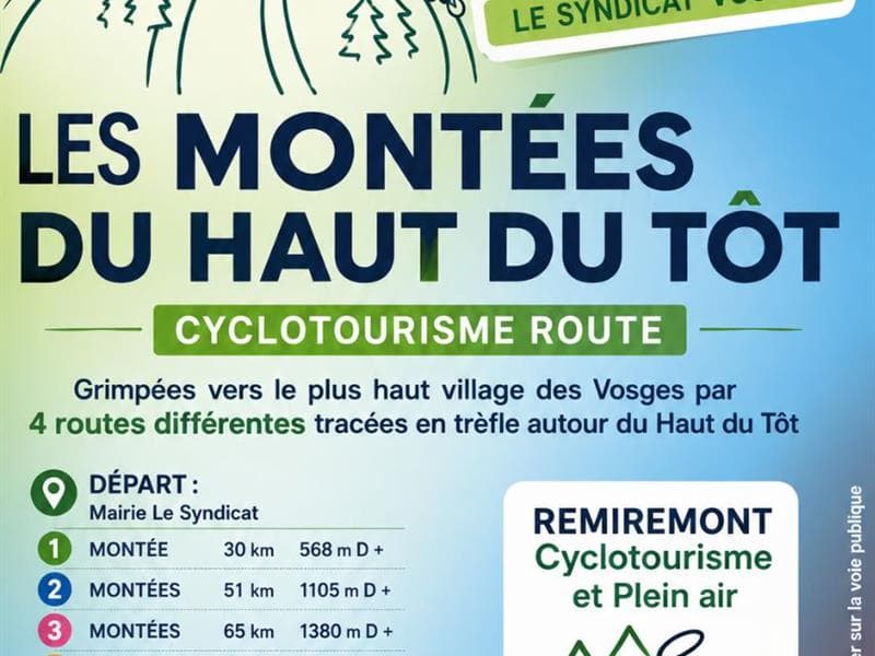 Les montées du Haut du Tôt - cyclotourisme