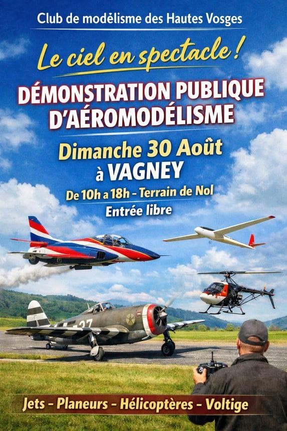 Démonstration publique d'aéromodélisme