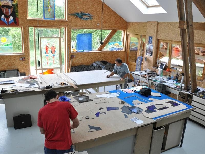 Visite de l'atelier des vitraux d'Art Lieby