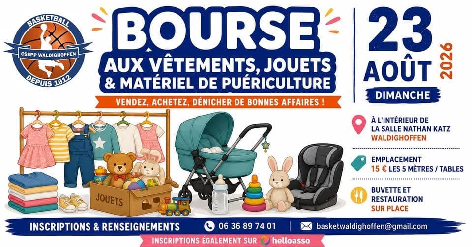 Marché aux puces et bourse aux vêtements enfants jouets et puériculture