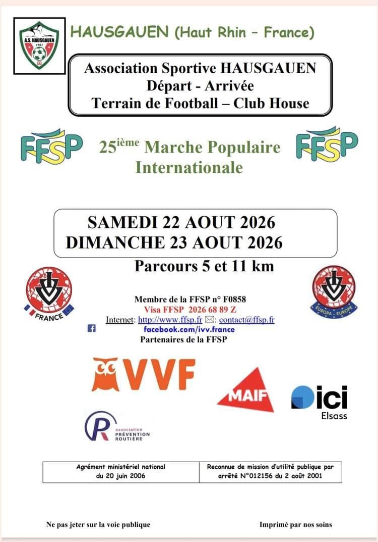 Affiche marche populaire