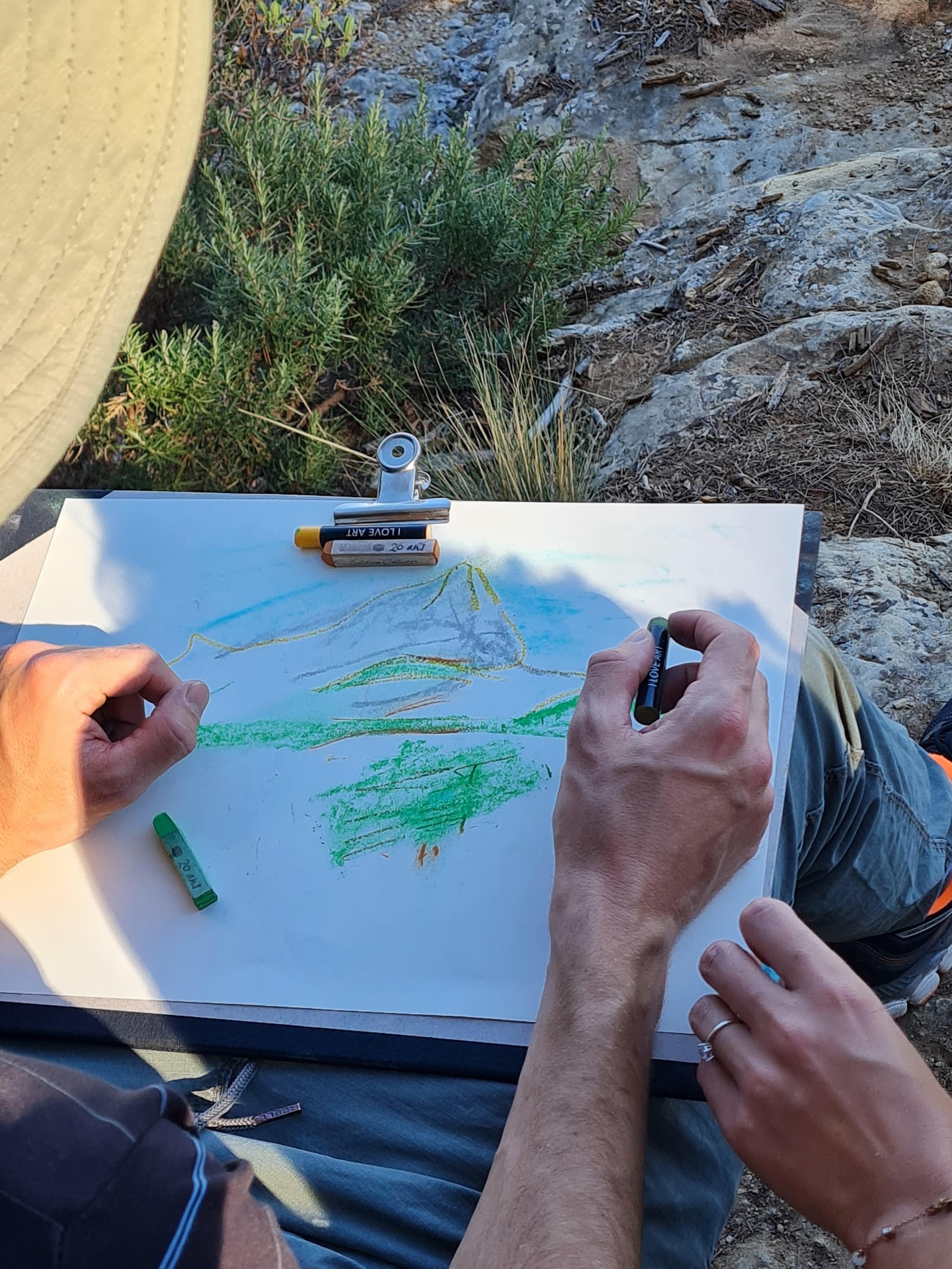 ratique artistique en plein air à la manière de Cezanne