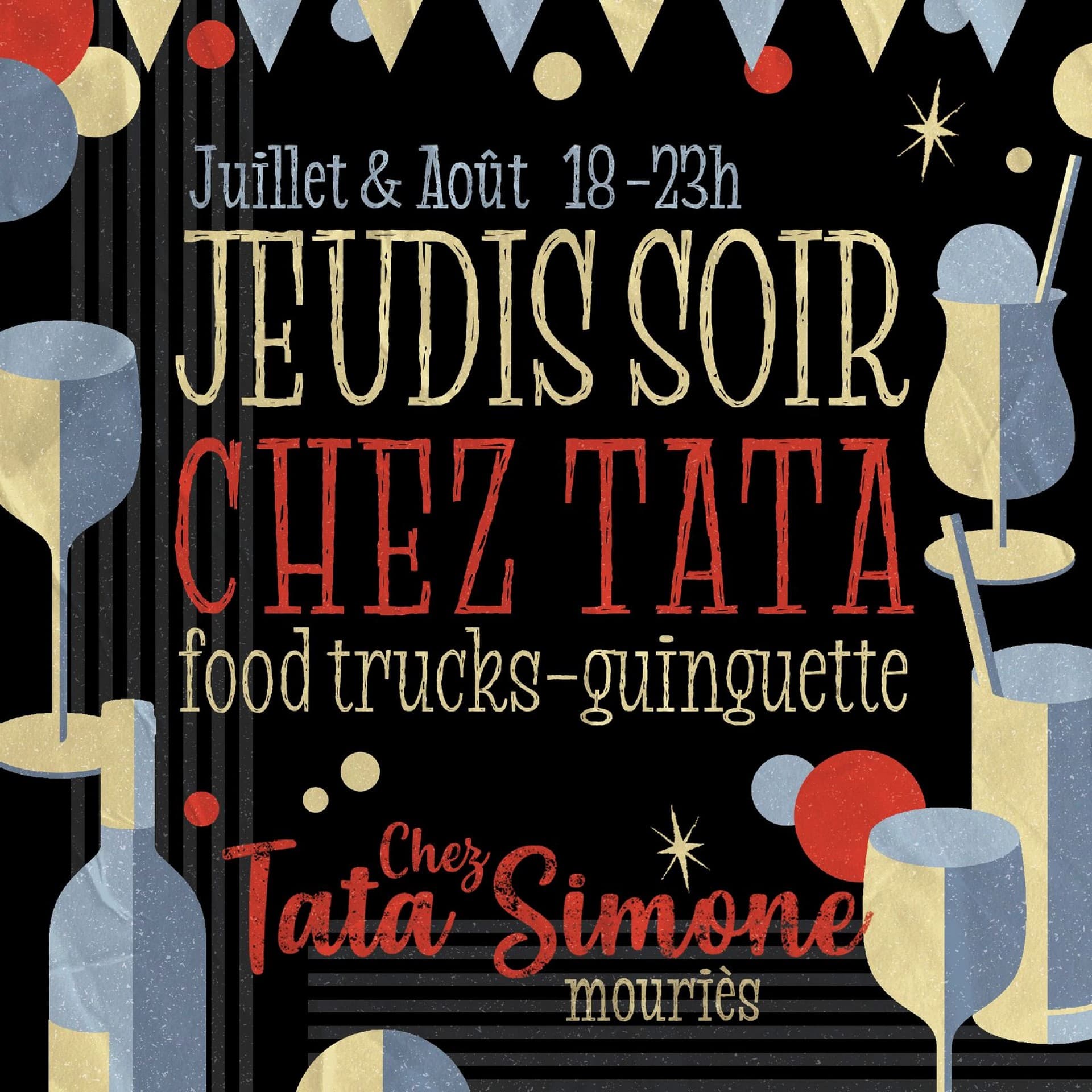 Foodtrucks et Marché de créateurs Chez Tata Simone à Mouriès 01.07 au 27.08.26