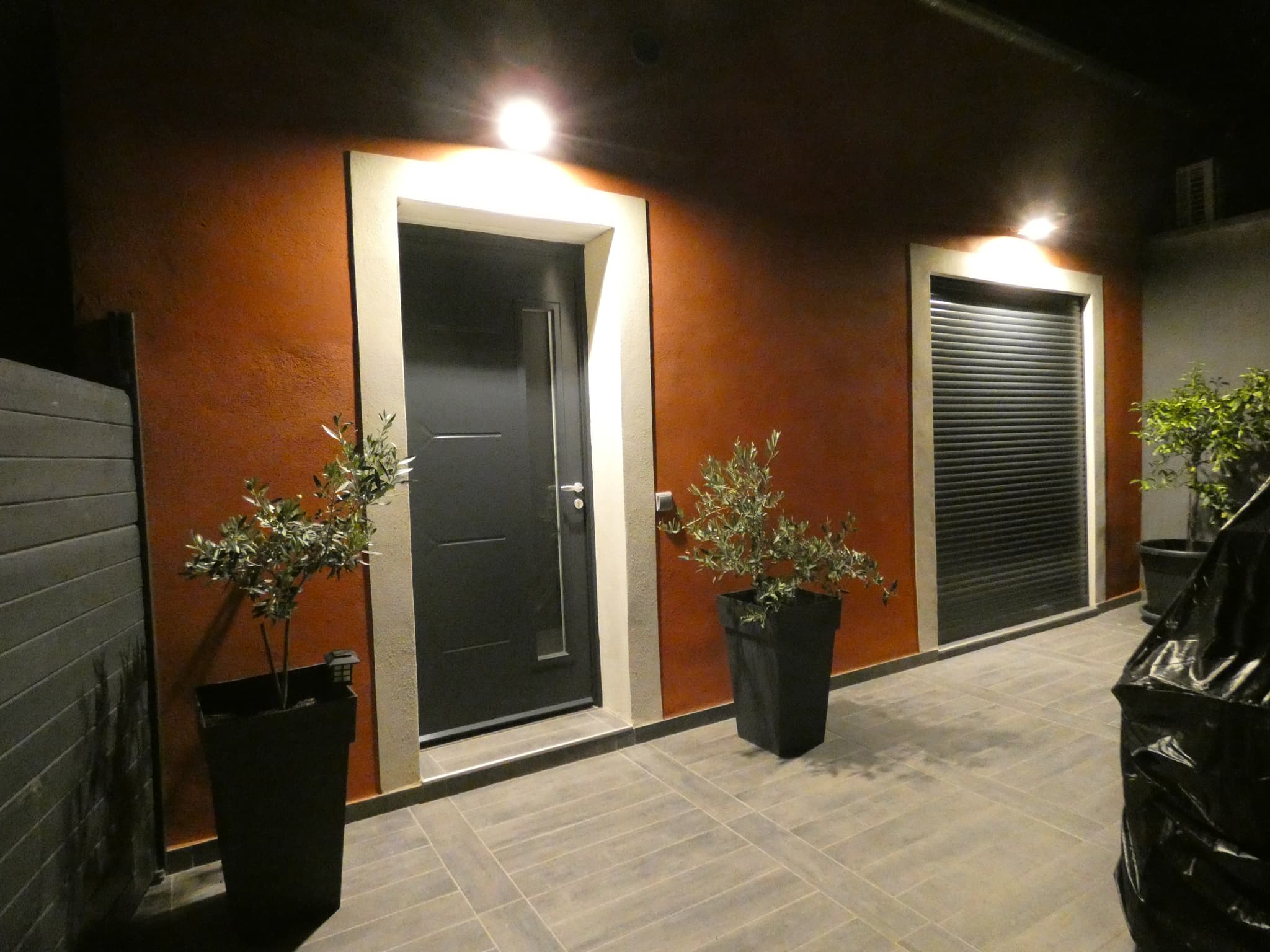 Terrasse éclairée