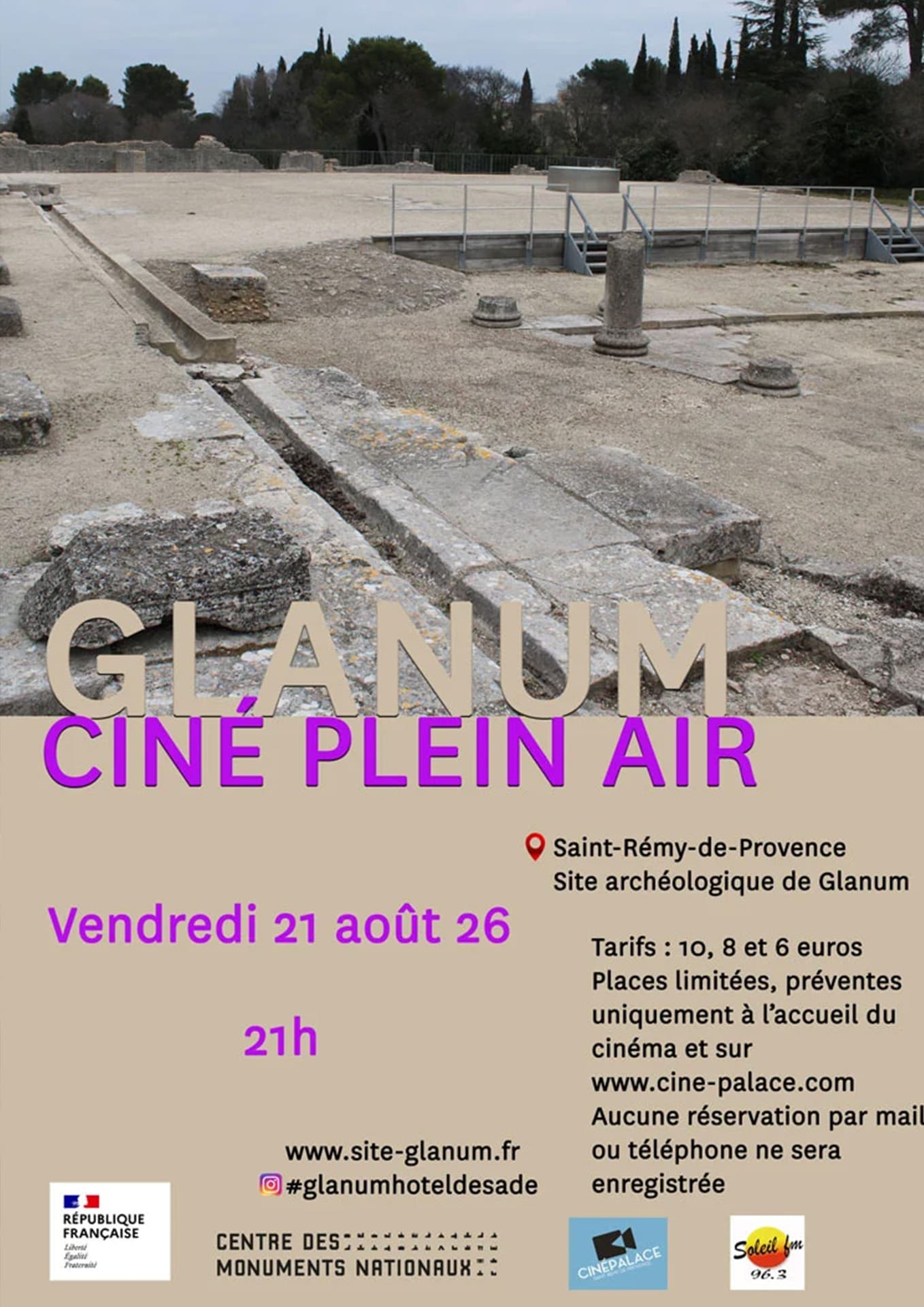 Ciné plein air à Glanum_Saint-Rémy-de-Provence