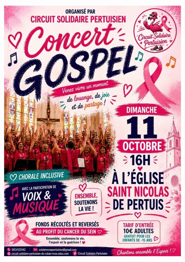 Concert Gospel Octobre Rose_Pertuis