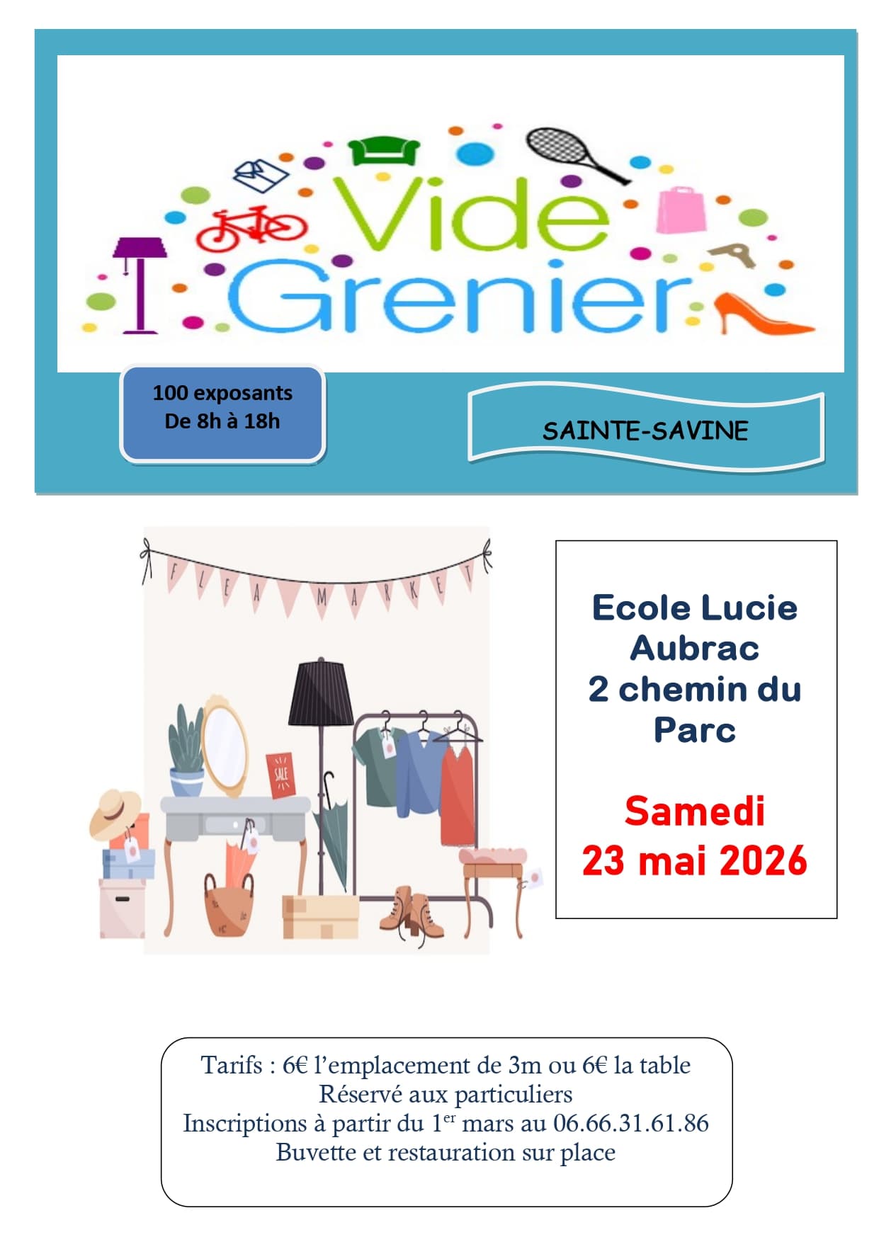 Vide-Greniers - Ecole Lucie Aubrac_Sainte-Savine