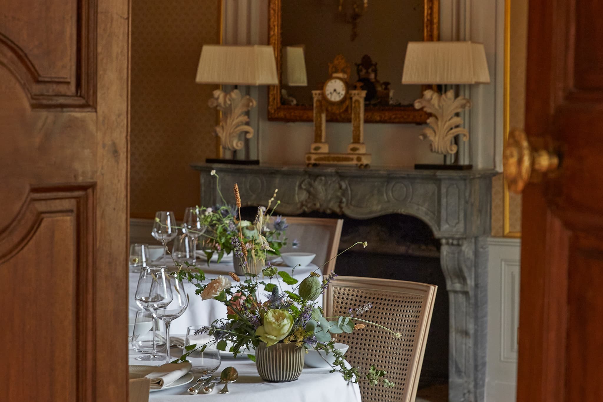 Dîner dans le salon du Château