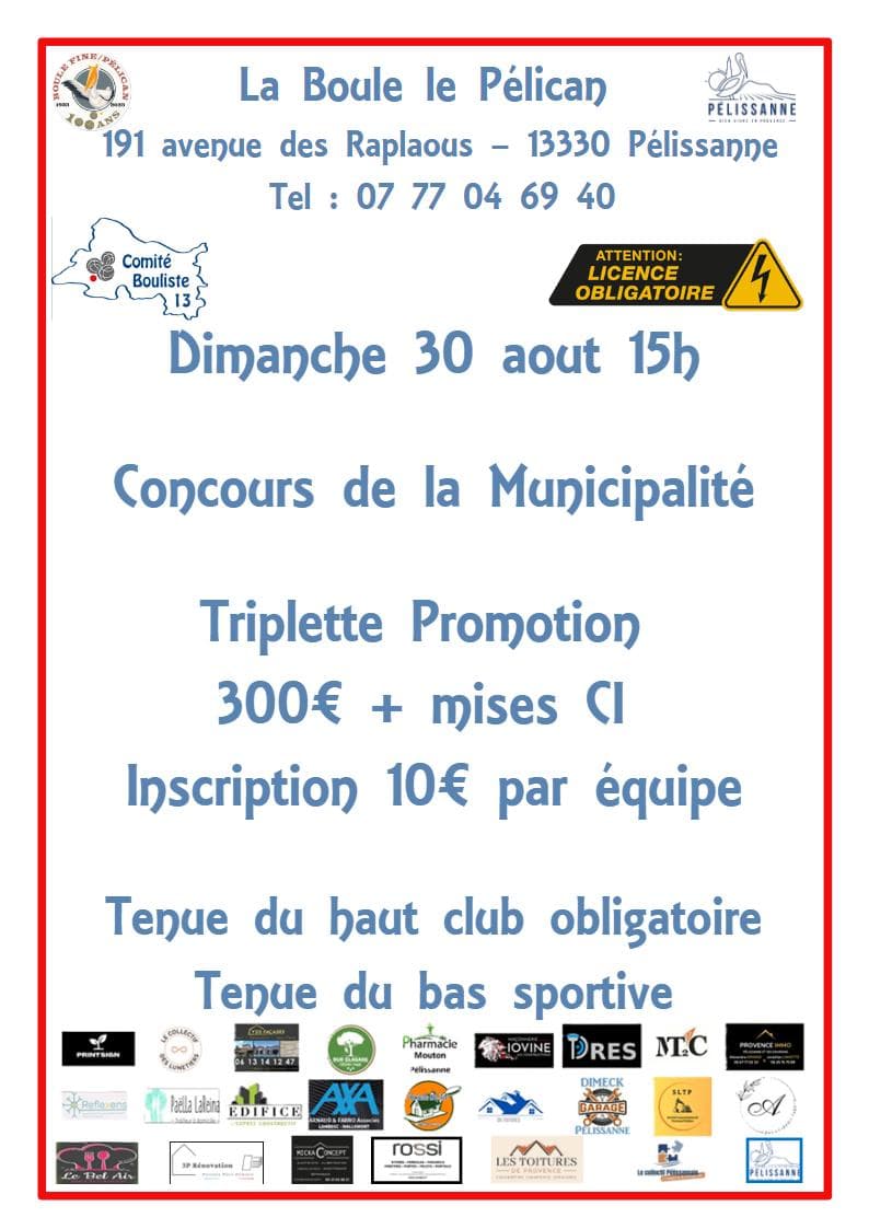 Concours de pétanque de la Municipalité_Pélissanne