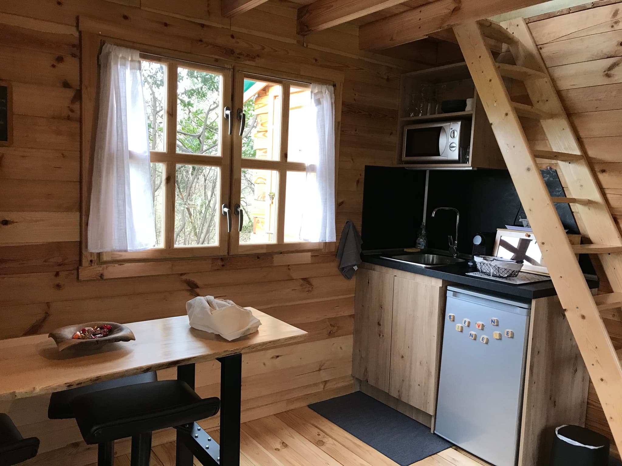 la cabane sous les arbres