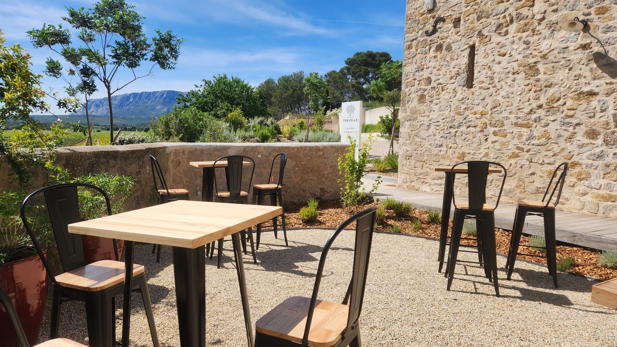 Espace de dégustation extérieur