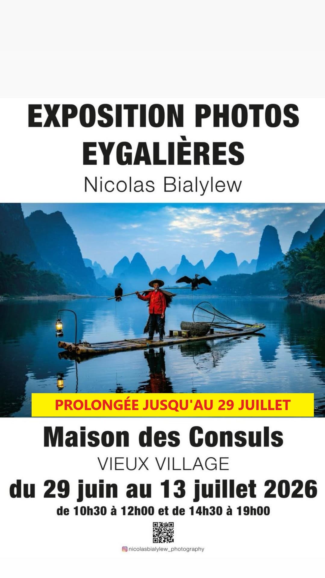Exposition de photos par Nicolas Bialylew à Eygalières 29.06 au 29.07.26