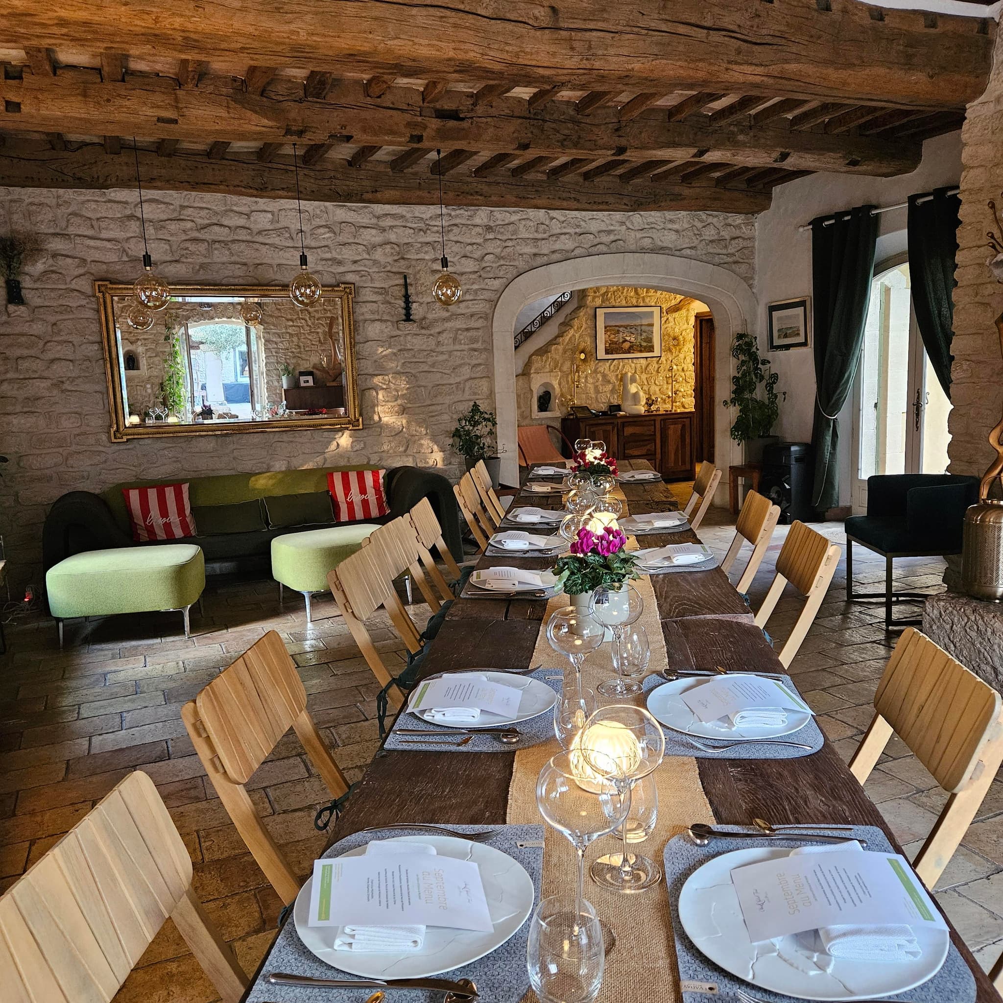 Notre table d'hôtes l'hiver