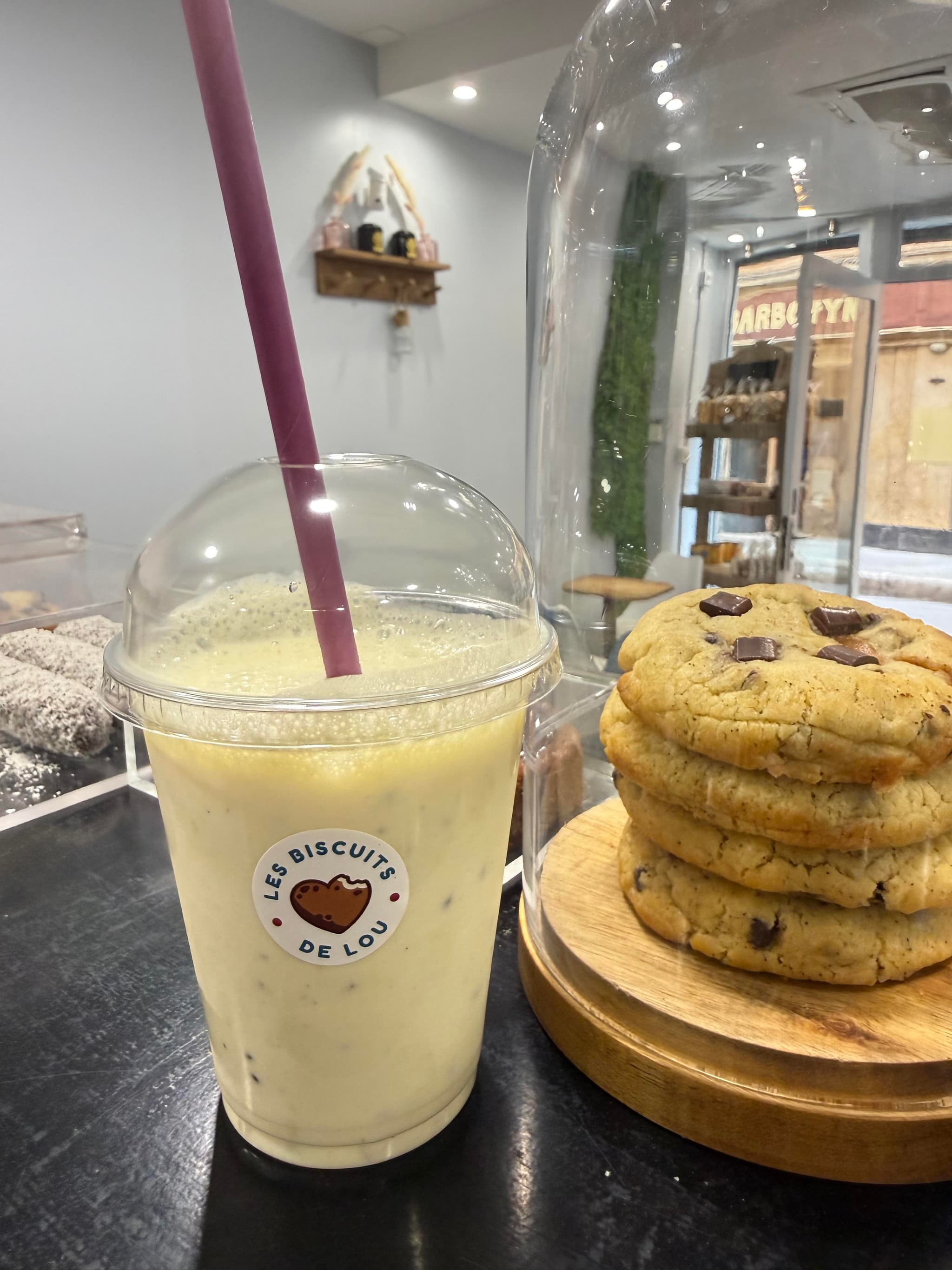 Smoothie et cookie