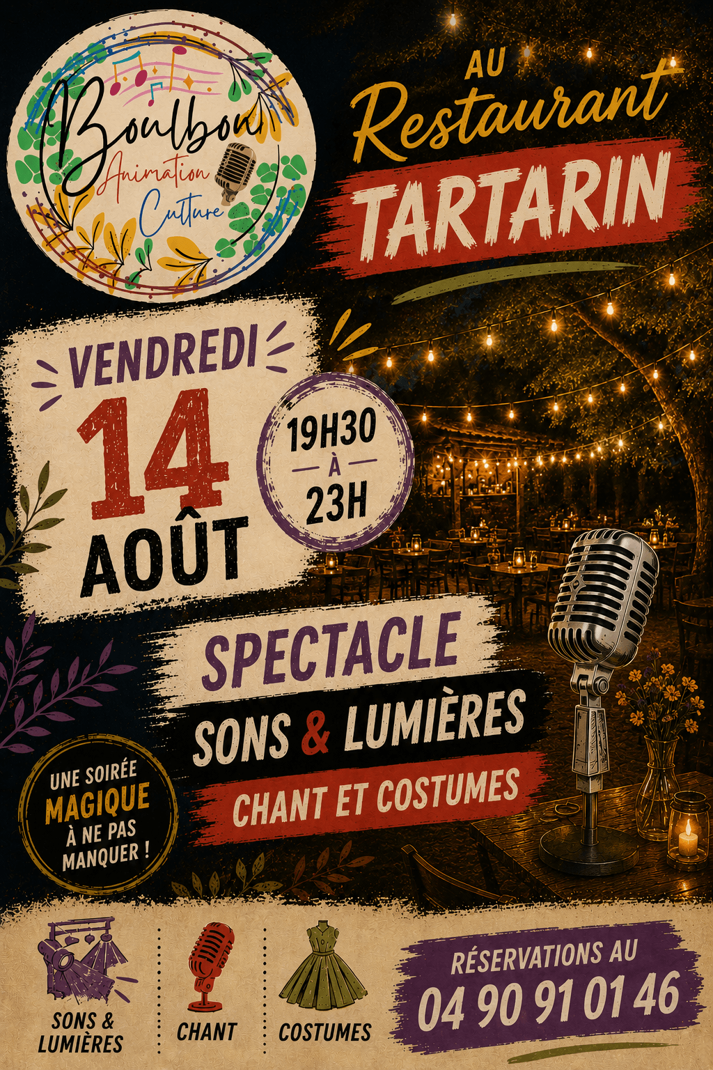 Spectacle Sons et Lumières au Restaurant Tartarin_Tarascon